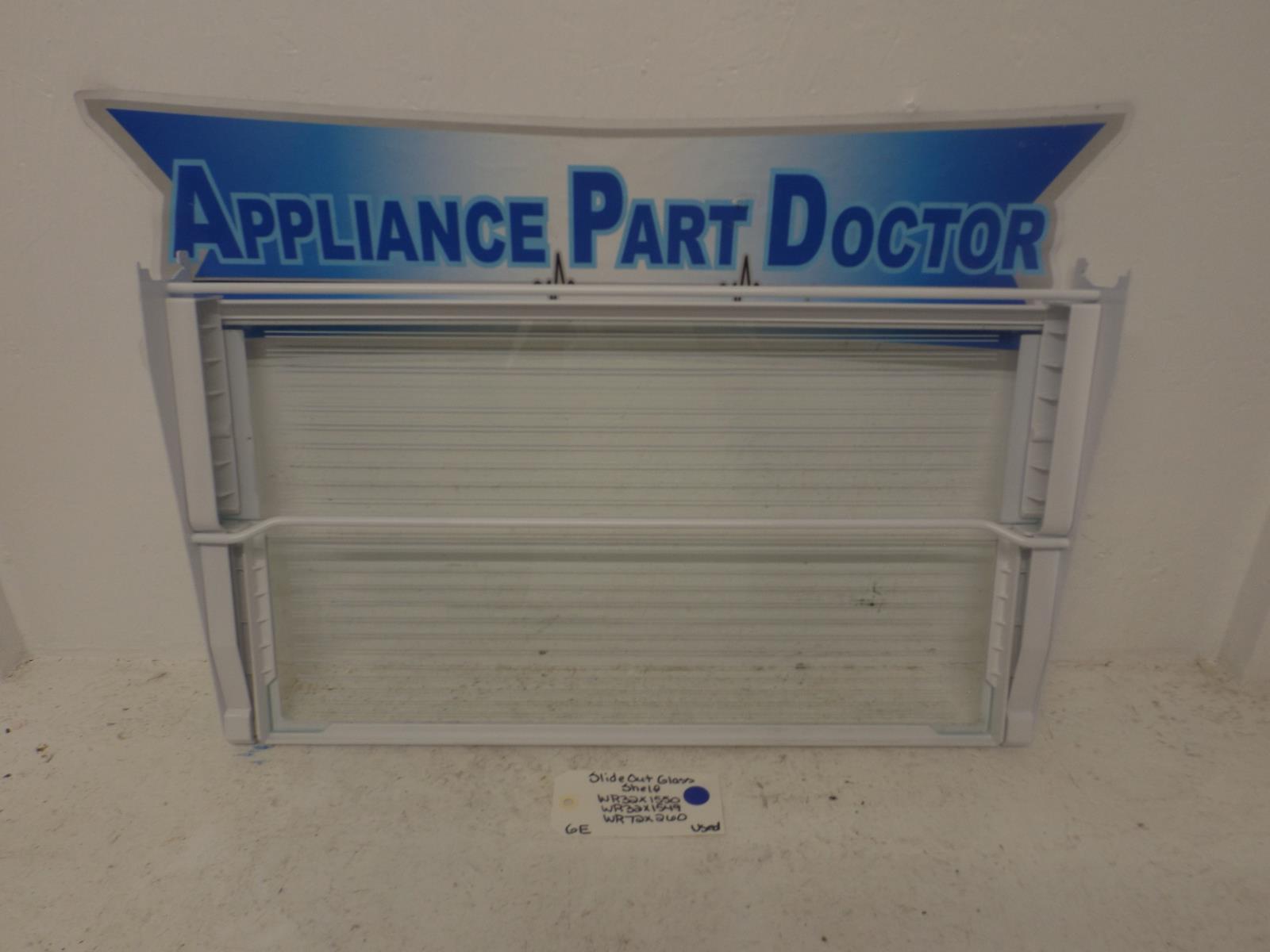 GE Refrigerator WR32X1550 WR32X1549 WR72X260 Slide Out Glass Shelf Used GE Refrigerator WR32X1550 WR32X1549 WR72X260 Slide Out Glass Shelf Used